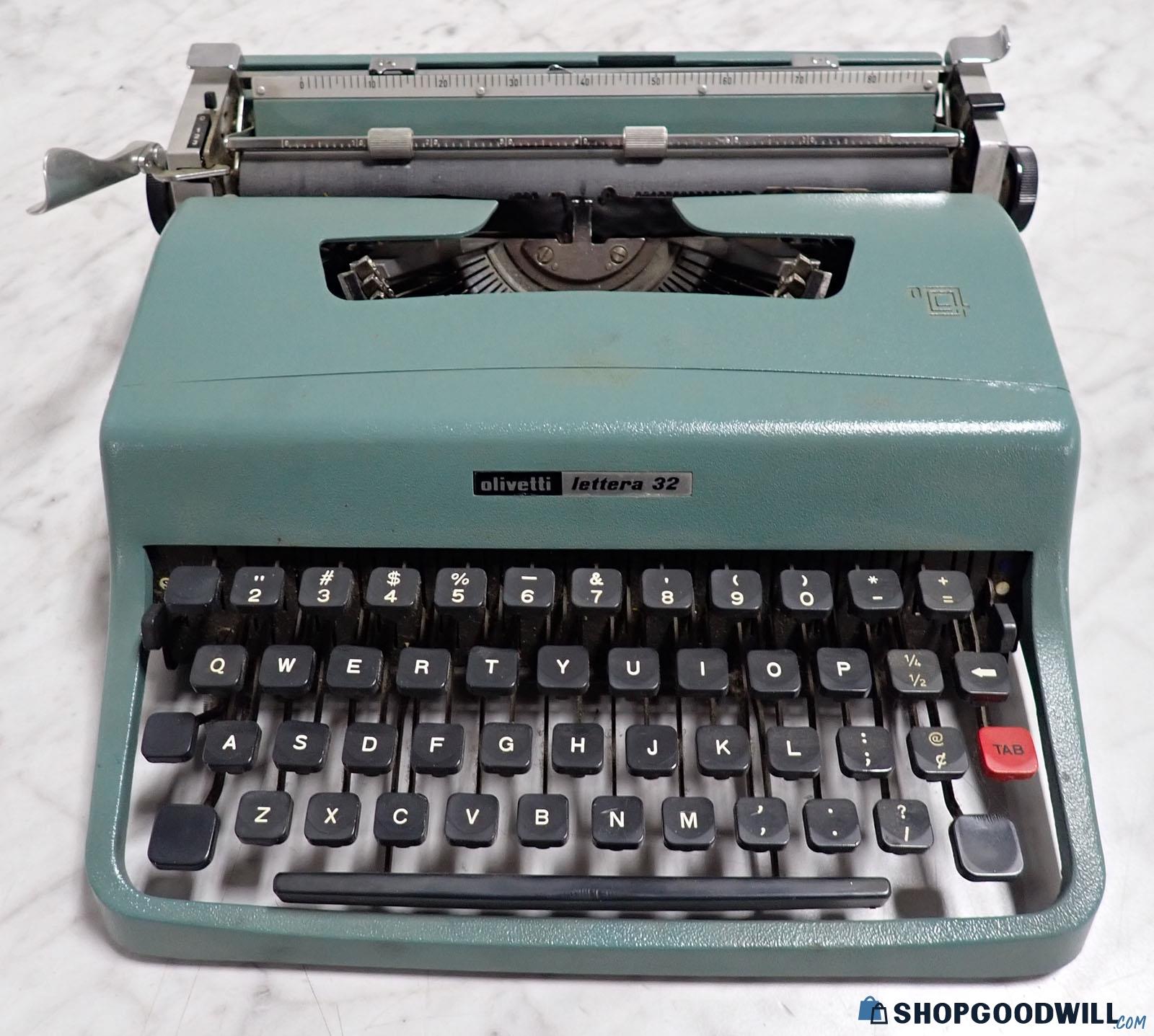 Working Vintage Olivetti Lettera 32 Mechanical Typewriter ...