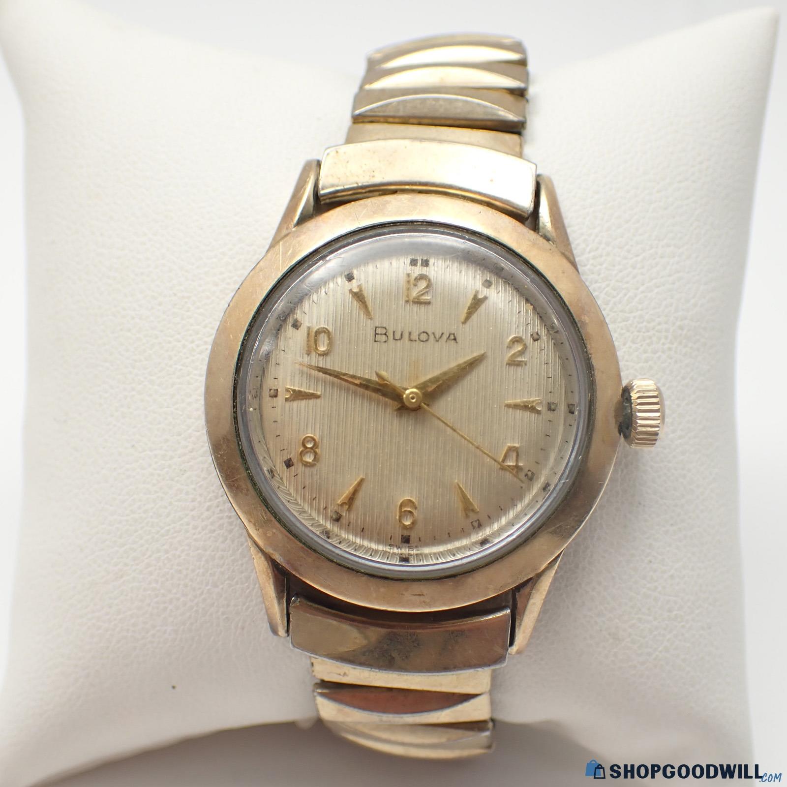 Lovely Bulova L4 Watch with Gold Filled Band For Parts/Repairs ...