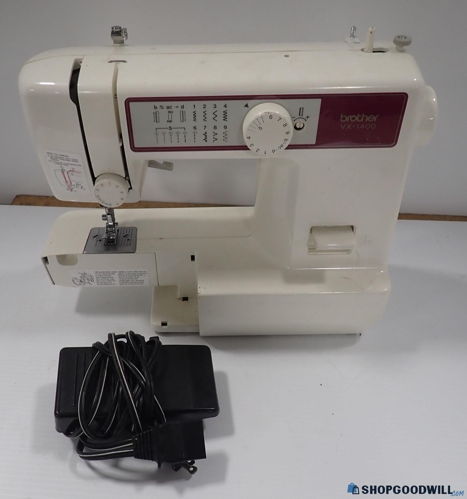 Working Brother Model Vx-1400 Sewing Machine W  Power Cord Pedal 