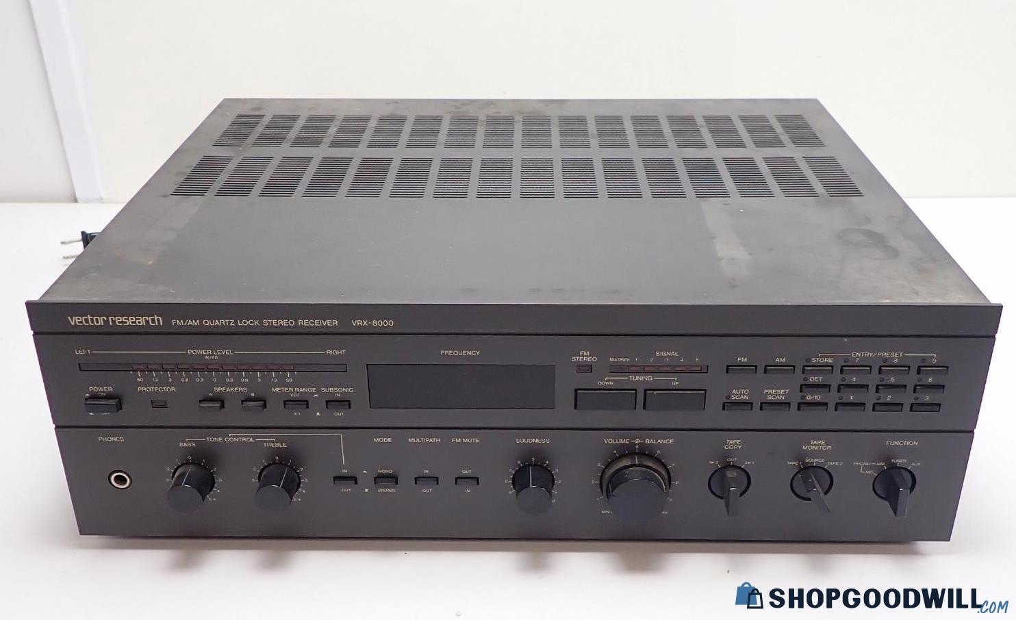 Vintage Vector Research FM/AM Ouartz Lock Stereo Receiver VRX-8000 ...