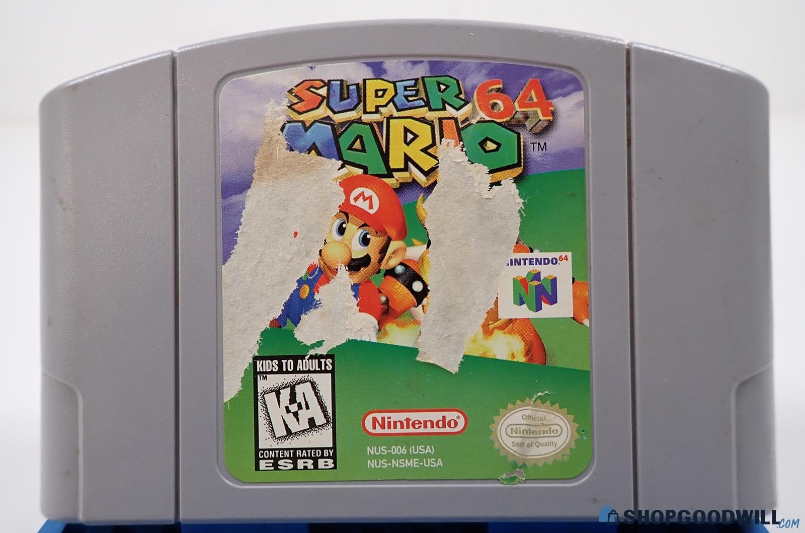 Tested Working Super Mario 64 Game Cartridge For The Nintendo 64 Sm64 ...