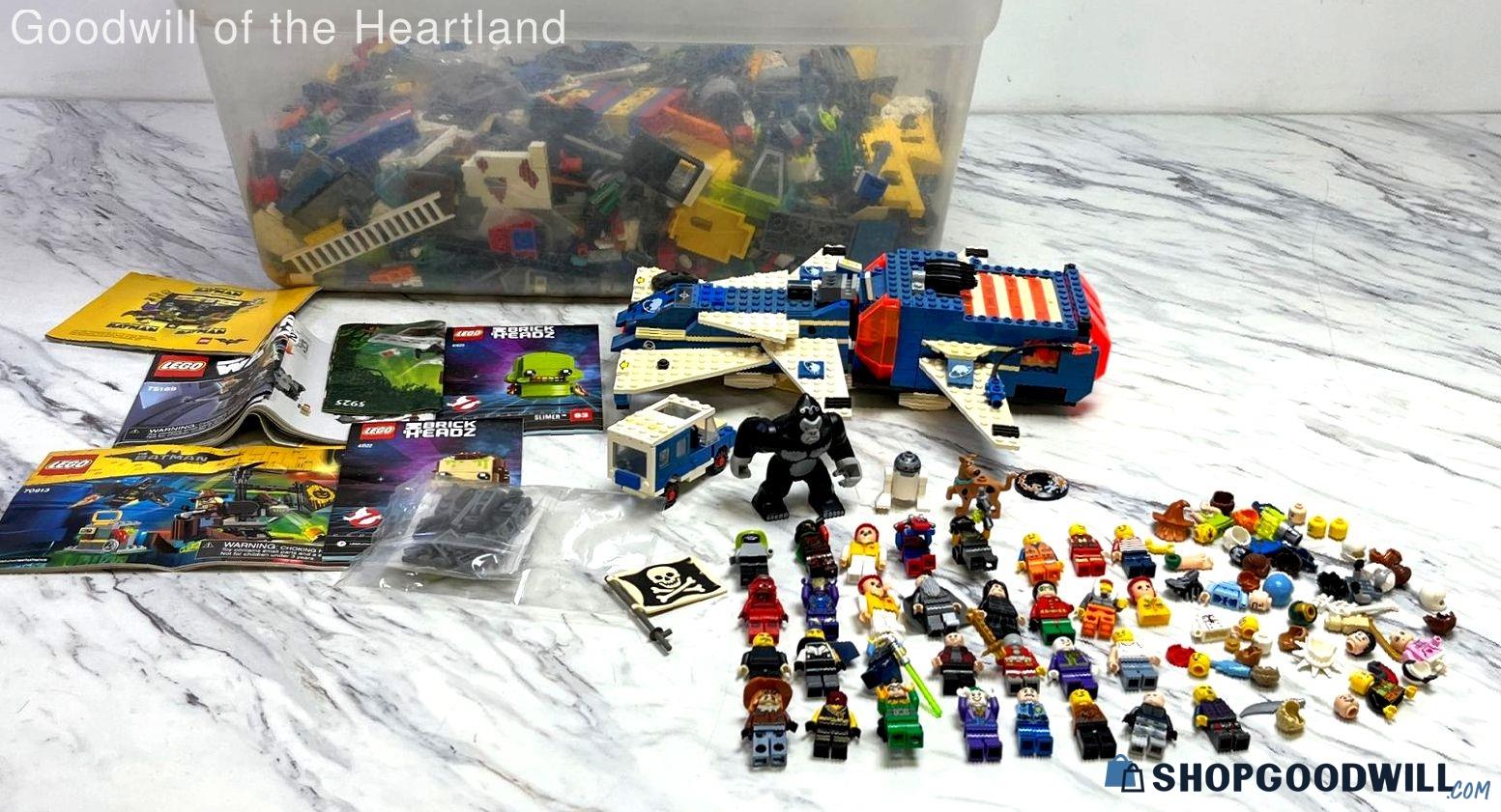 Grab Bag Legos Building Bricks W/ 34+ Minifigures & Semi-assembled -12. ...