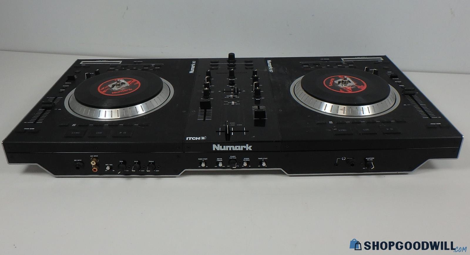 Black Numark NS7FX Itch Dual Deck Professional DJ Compact Disc