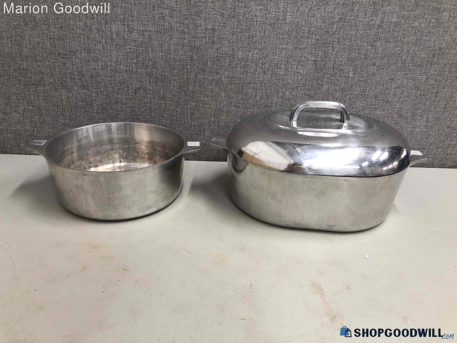 Lot of 2 Magnalite Stainless Steel Pans - shopgoodwill.com