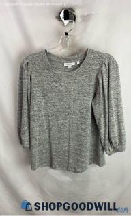 Chico's Women's Heather Gray Pullover Blouse - Sz S