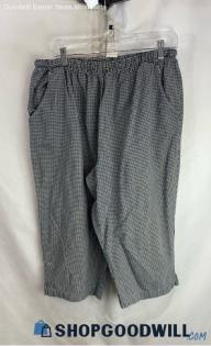 Bobbie Brooks Women's Blue/White Gingham Cotton Pants - Sz 18