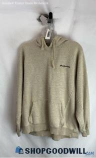 Columbia Men's Heathered Beige Fleece Lined Pullover Hoodie - Sz M