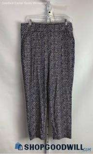 Chico's Women's Black/White Polkadot Pants - Sz 10