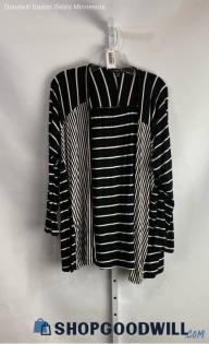 Lane Bryant Women's Black/White Stripe Cardigan - Sz 20