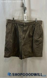 Columbia Men's Taupe Pintuck Slant Pocket Bermuda Shorts - Sz 38