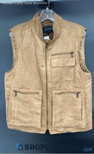 Banana Republic Faux Suede Tan vest - Sz S - NWT