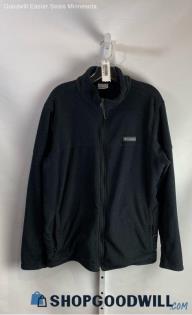 Columbia Men's Black Fleece Zip Up Sweater - Sz L