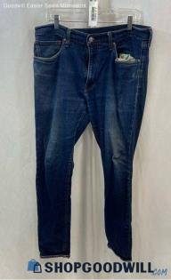 Levi's Men's Weathered Blue Dark Washed 512 Slim Tapered Jeans - Sz 36x34