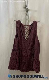 Torrid Women's Burgendy Flared Tank Top - Sz 2X