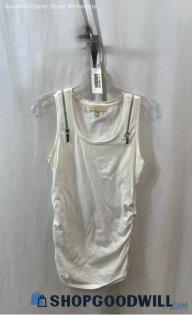 Michael Kors Women's White Zipper Tank Top - Sz XS