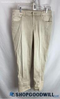 Chico's Women's Beige Skimmer Ankle Jeans - Sz 6