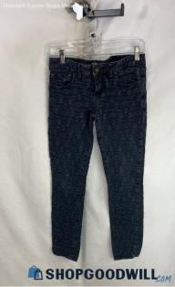 Free People Women's Dark Blue Skinny Jeans - Sz 25