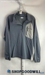 Columbia Unisex Gray 1/4 Zip Sweater - Sz M