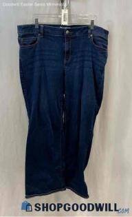 Lane Bryant Women's Blue Dark Washed Mid-Rise Bootcut Jeans - Sz 20