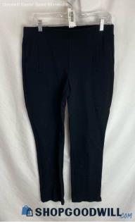 Chico's Women's Black Pintuck Pull On Ankle Pants - Sz 6