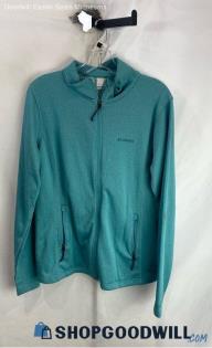 Columbia Women's Blue Gridline Full Zip Sweater - Sz L