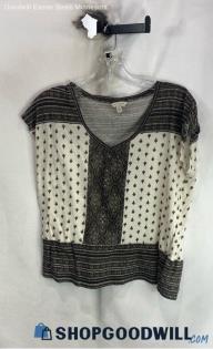 Lucky Brand Women's White/Black shirt - Sz S