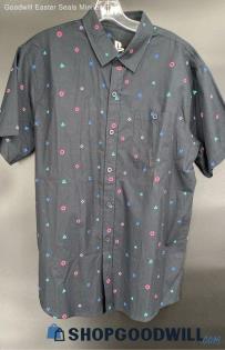 Sony Interactive Entertainment Men's Black & Geometric pattern SS shirt - Sz XL