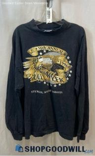 Sturgis 1996 VTG Men's Black Logo Graphic Pullover Sweatshirt