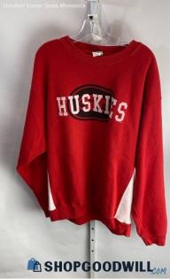 Huskies VTG Men's Red Crewneck Sweater - Sz XL