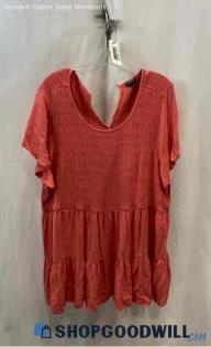 Torrid Women's Orange Smocked Blouse - Sz 5