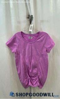 Athleta Women's Purple Polyester Shirt - Sz L