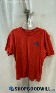 The North Face Men's Red/Navy Logo T-Shirt - Sz L