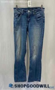 Lucky Brand Women's Weathered Blue Medium Washed Mid-Rise Bootcut Jeans - Sz 8