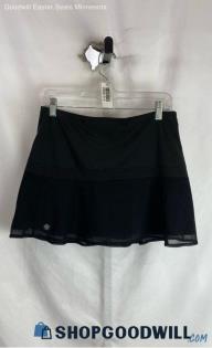 Athleta Women's Black Mesh Hem Active Pull-On Skort - Sz S