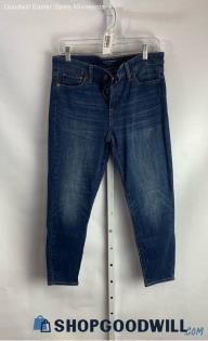 Lucky Brand Women's Blue Mid Rise Crop Jeans - Sz 10