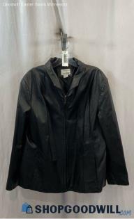 East 5th Women's VTG Black Genuine Leather Zip Up Jacket - Sz XL