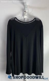 Lane Bryant Women's Black Long Sleeve Sheer Blouse - Sz 22