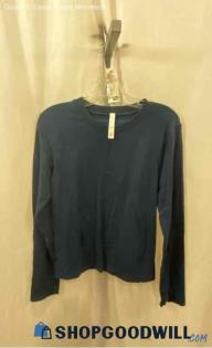 Athleta Women's Navy Blue Long Sleeve Shirt - Sz L