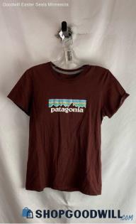 Patagonia Women's Burgundy Graphic Shirt - Sz XS