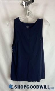 Athleta Women's Navy Vented Back Tie Active Tank Top - Sz M