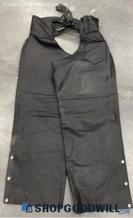 Interstate Leather Men's Black leather chaps