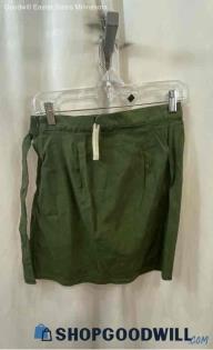 Anthropologie Women's Green Wrap Skirt w/ Belt - Sz S