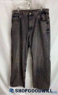 Zara Men's Weathered Gray Relaxed Straight Jeans - Sz 36