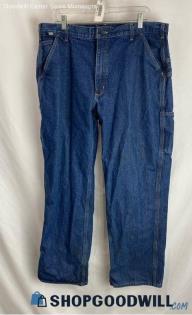 Carhartt Men's Blue Cargo Straight Leg Jean - Sz 38x32