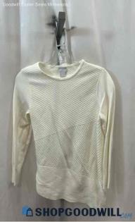 Chico's Women's White Long Sleeve Pullover Sweater - Sz S