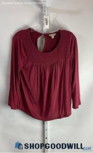 Lucky Brand Women's Red Blouse - Sz S