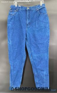 Women's Classic Zipper front blue jeans by Cherokee - Sz 18