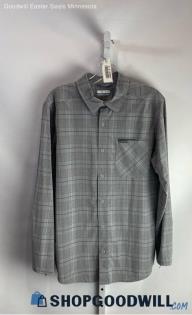 Columbia Men's Gray Long Sleeve Button Up Shirt - Sz M