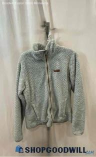 Columbia Women's Light Blue Long Sleeve Full Zip Sweater - Sz L