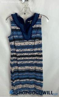 Karl Lagerfeld Women's Blue/White Stripes Tank Dress - Sz 8